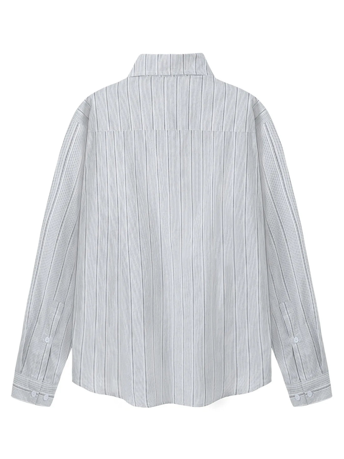 Men's Striped Button Up Long Sleeve Shirt - cas7m