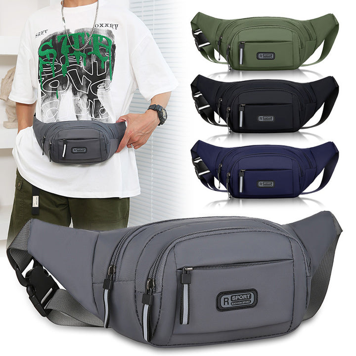 Men's Multifunctional Waist Bag Wear-resistant Waterproof Crossbody Bags - cas7m
