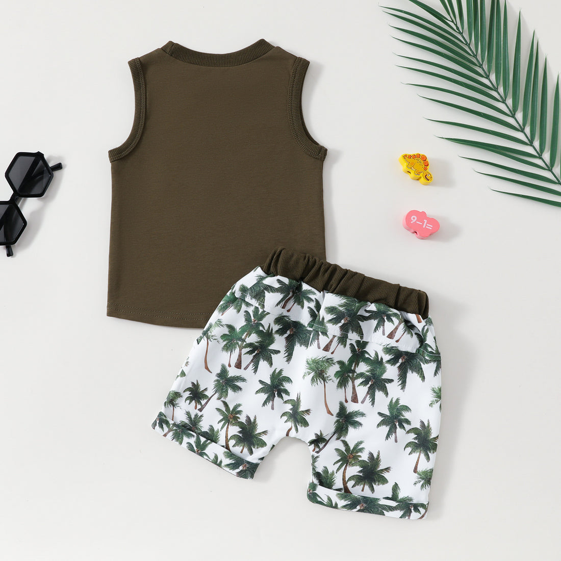 Baby Clothing Sleeveless Vest Shorts 2 Piece Set - cas7m