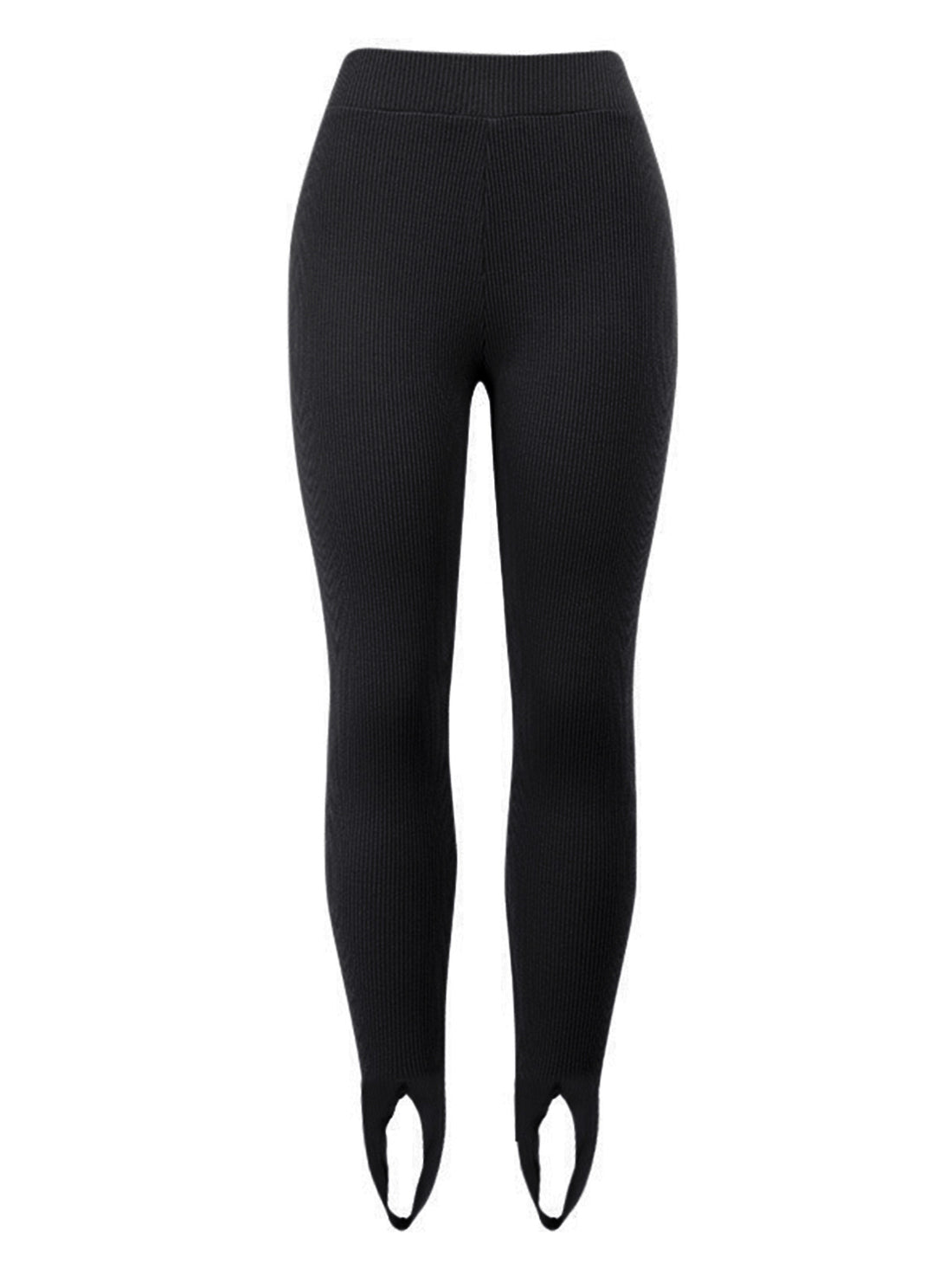 Ribbed Mid Waist Leggings - cas7m