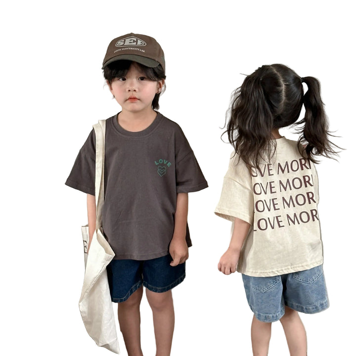 Children's Short-sleeved T-shirt Girls' Cotton Summer - cas7m