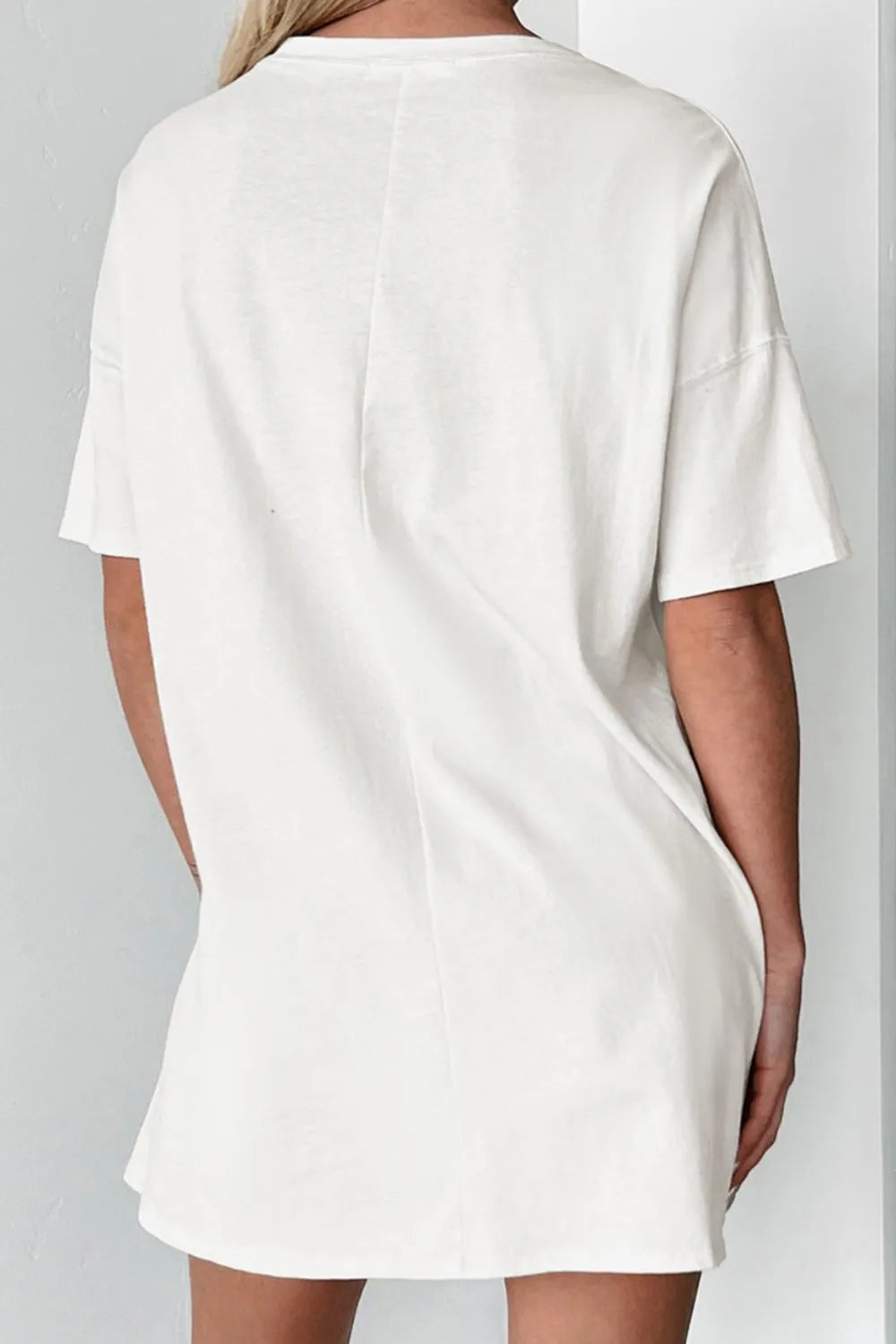 Graphic Round Neck Half Sleeve T-Shirt - cas7m