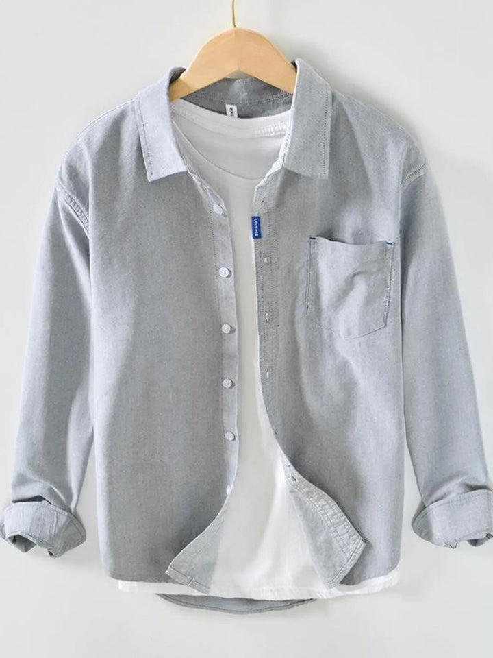 Men's Button Up Long Sleeve Shirt - cas7m