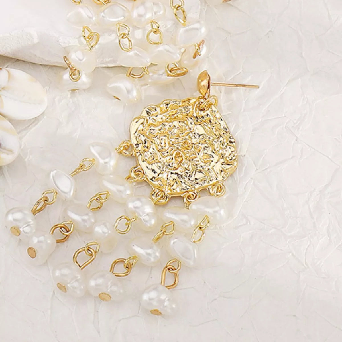 18K Gold-Plated Dangle Earrings - cas7m