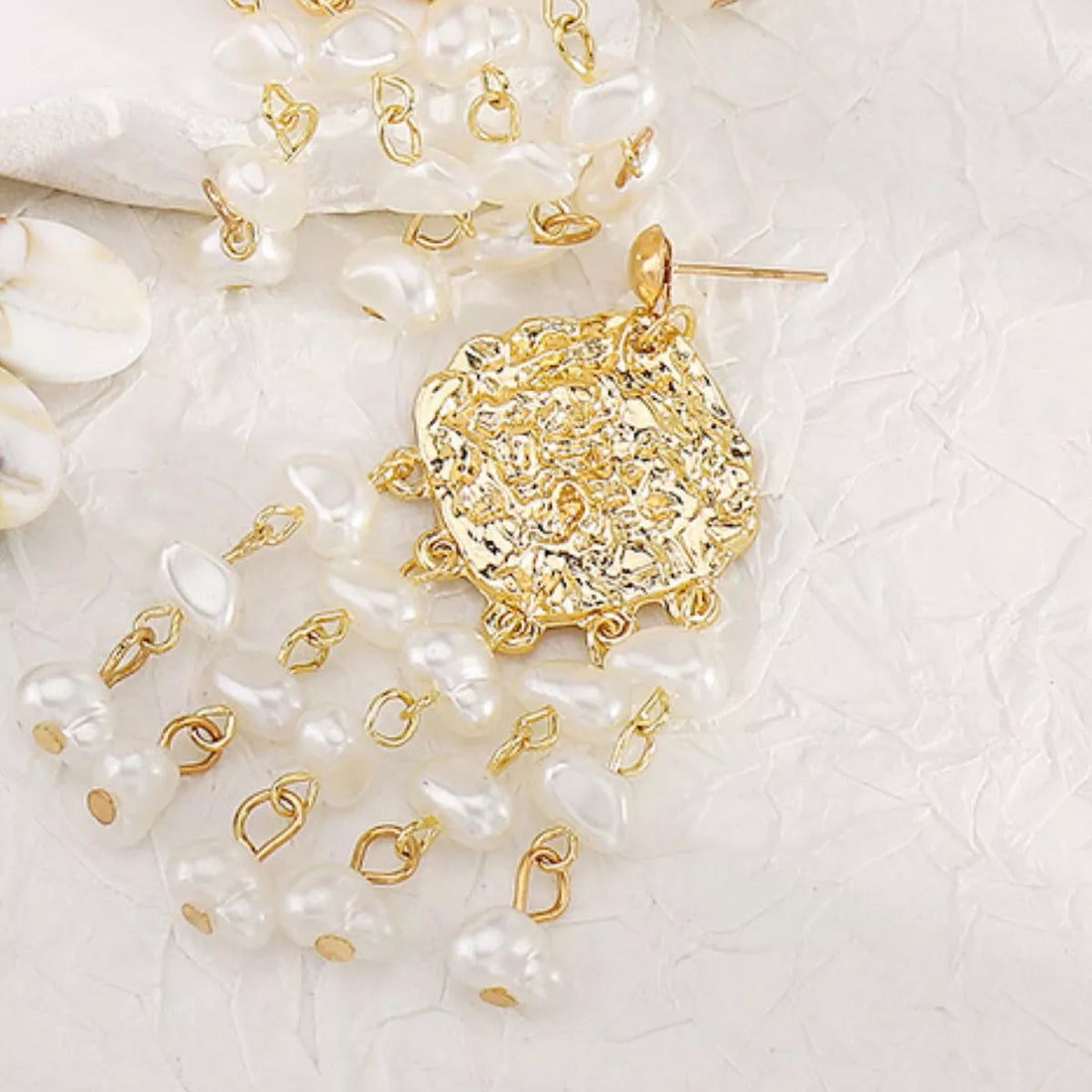 18K Gold-Plated Dangle Earrings - cas7m