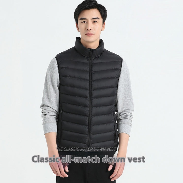 Men's Casual Vest Stand-up Collar Thermal Vest - cas7m