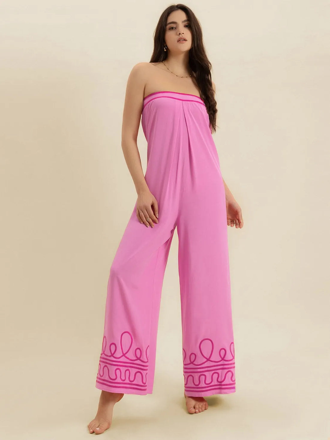 Wide Leg Tube Jumpsuit - cas7m