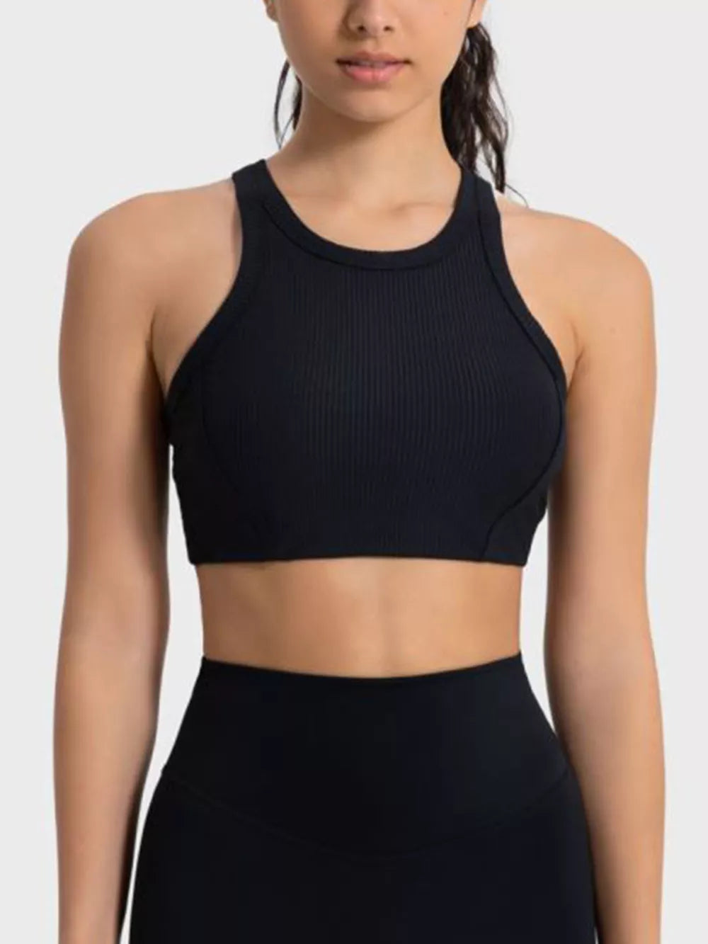 Millennia Wide Strap Cropped Sport Tank - cas7m