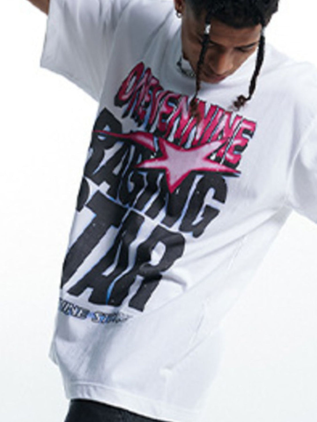 Men's Letter Graphic Round Neck T-Shirt - cas7m