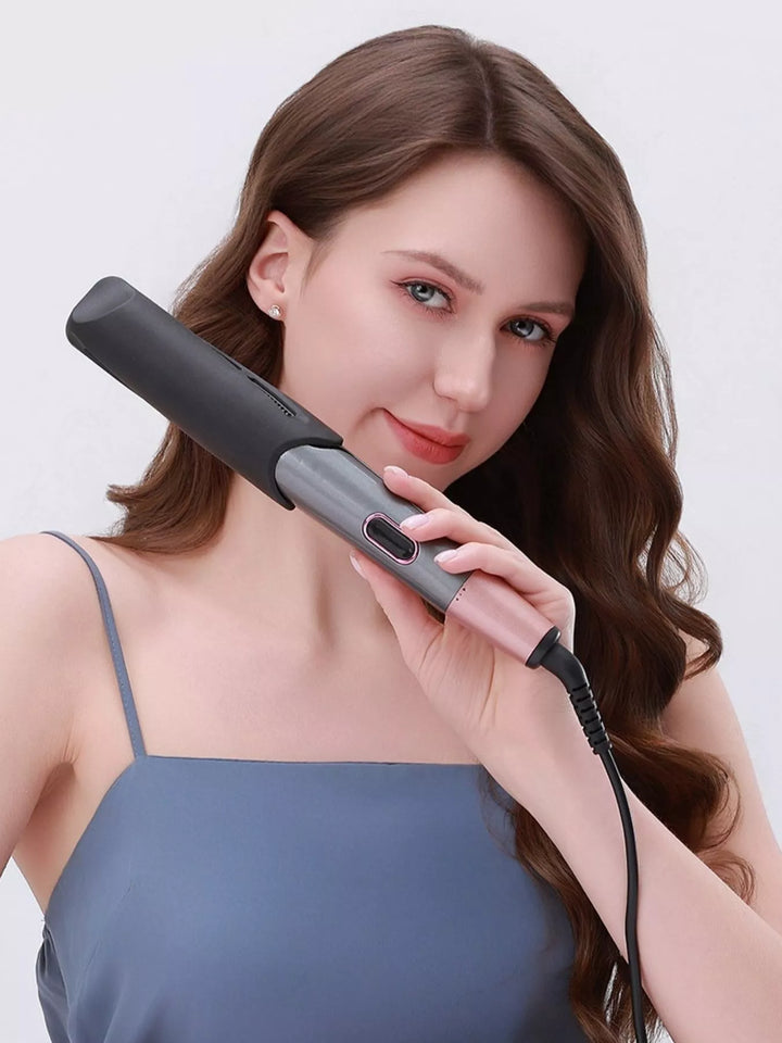 2-in-1 Adjustable Curling & Straightening Iron for Salon-Quality Hair - cas7m