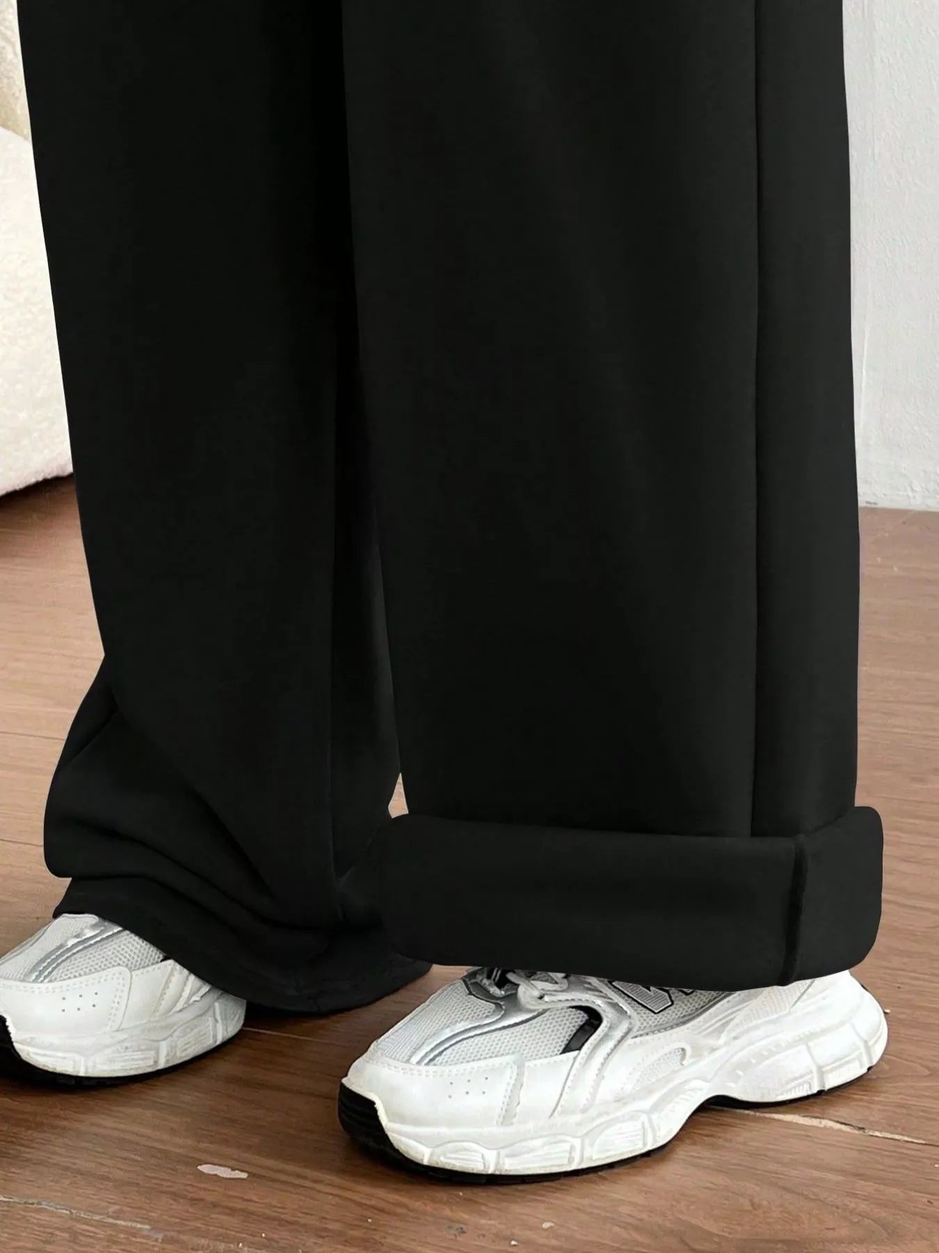 Casual Drawstring High Waist Wide Leg Sweatpants - cas7m