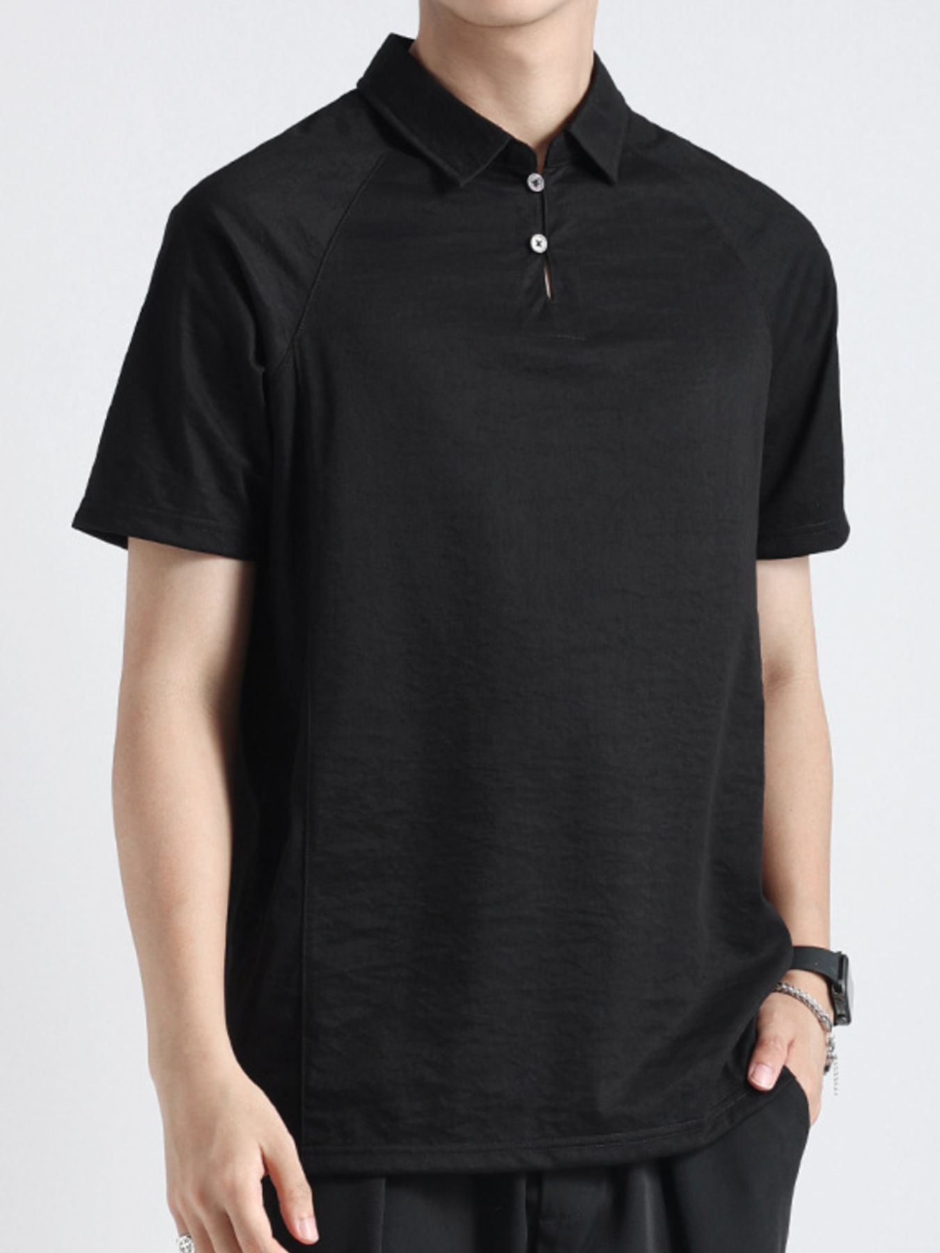 Men's Plus Size Lightweight Short Sleeve Polo - cas7m