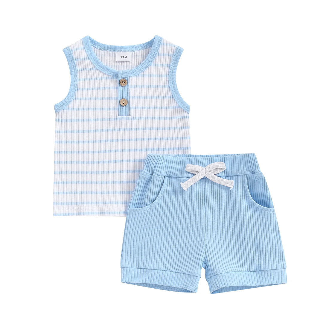 Boys' Fashion Round Neck Top Sports Shorts Suit - cas7m