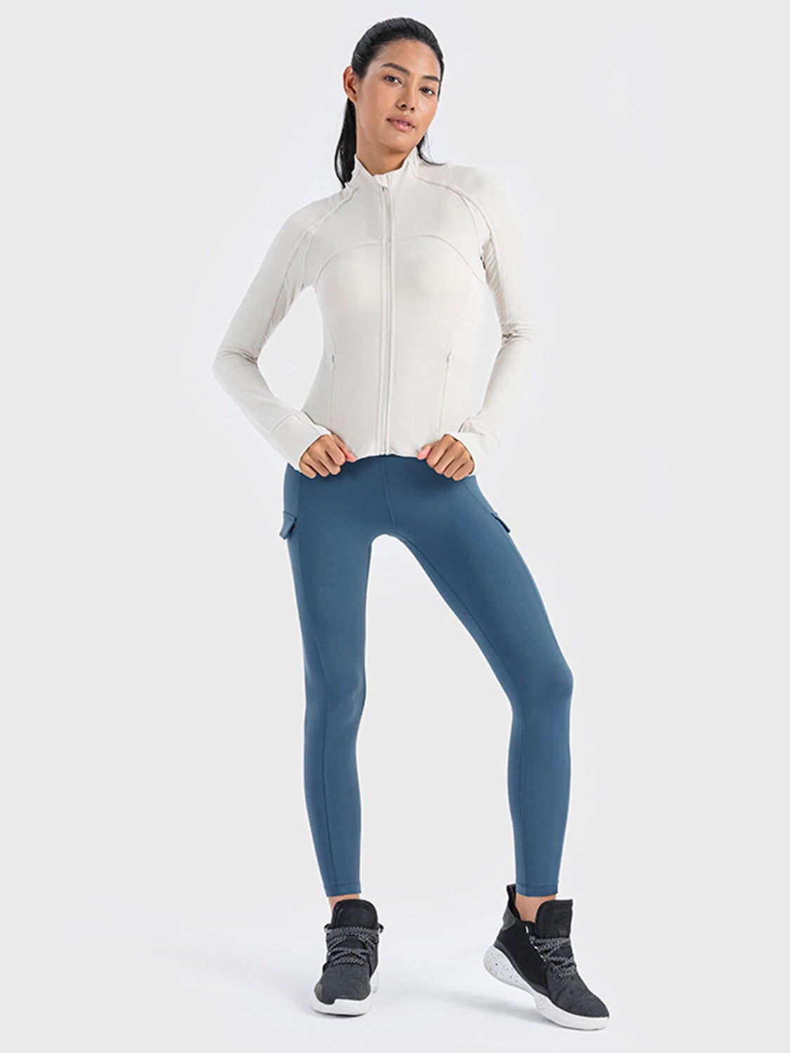 Millennia Zip-Up Long Sleeve Sports Jacket - cas7m
