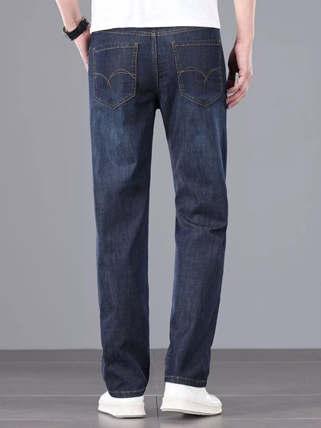 Men's Straight Leg Wash Jeans - cas7m