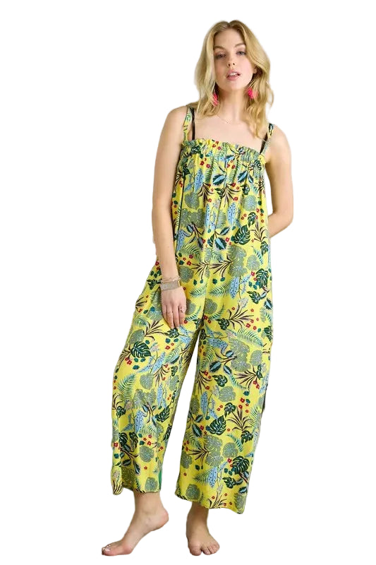 ADORA Elastic Detail Tropical Jumpsuit - cas7m