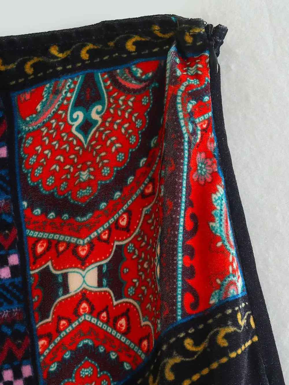Printed Zip Mini Skirt - cas7m