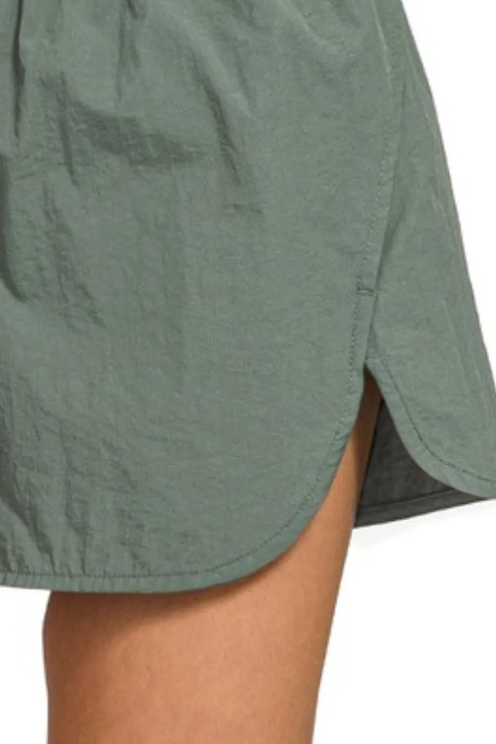 Zenana Windbreaker Smocked Waistband Running Shorts - cas7m