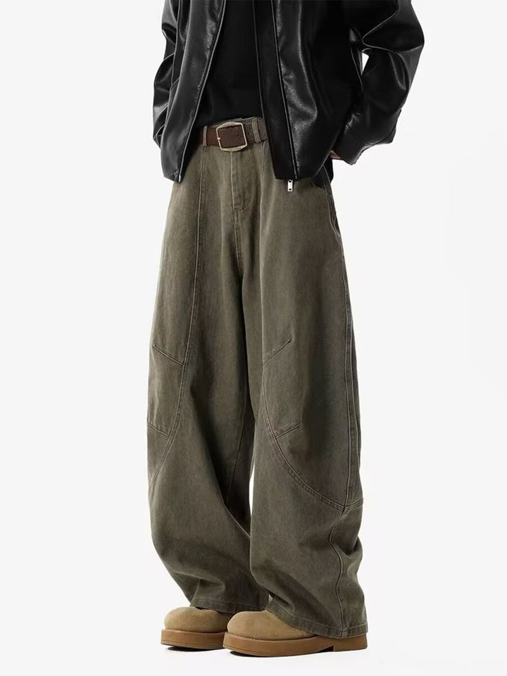 Men's Full Size Vintage Wide Leg Pants Plus Size - cas7m