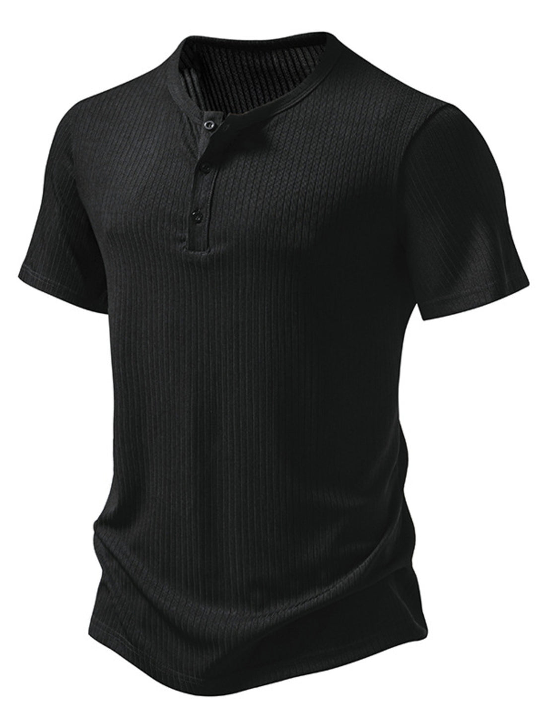 Men's Button Detail Short Sleeve T-Shirt - cas7m