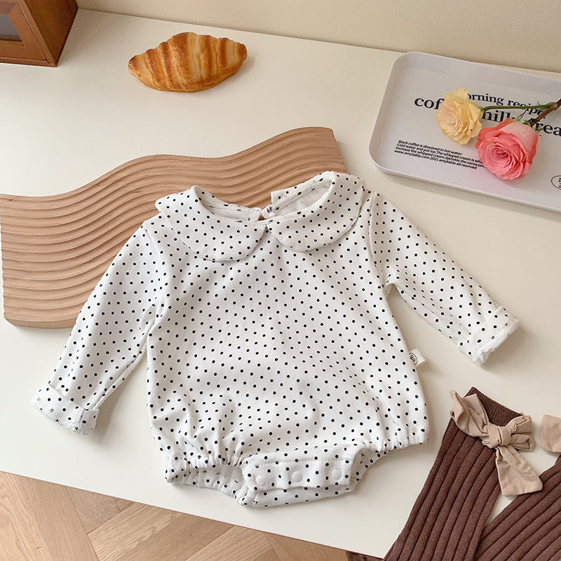 Baby Fashion Polka Dot Puffer Bodysuit - cas7m