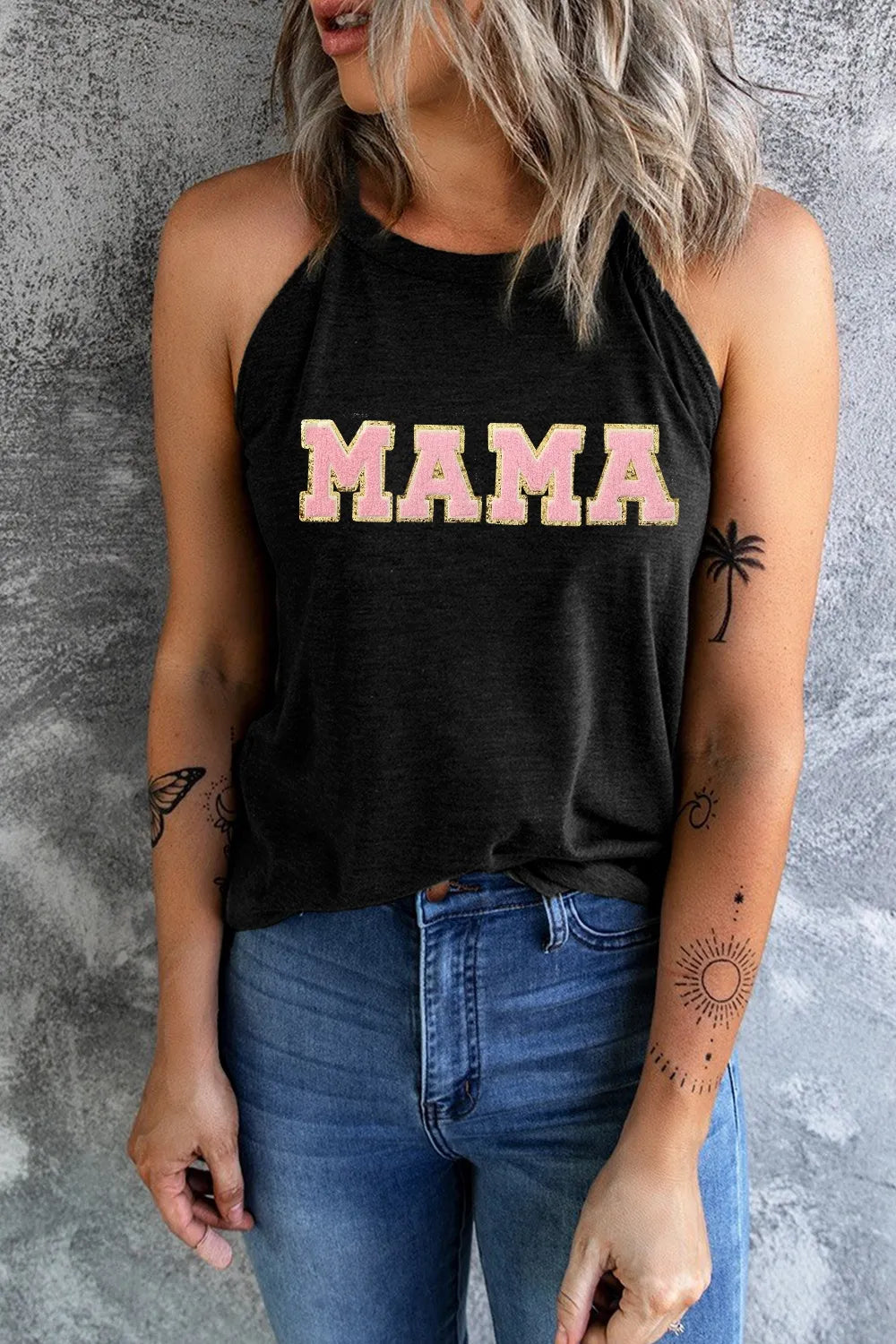 MAMA Round Neck Tank - cas7m