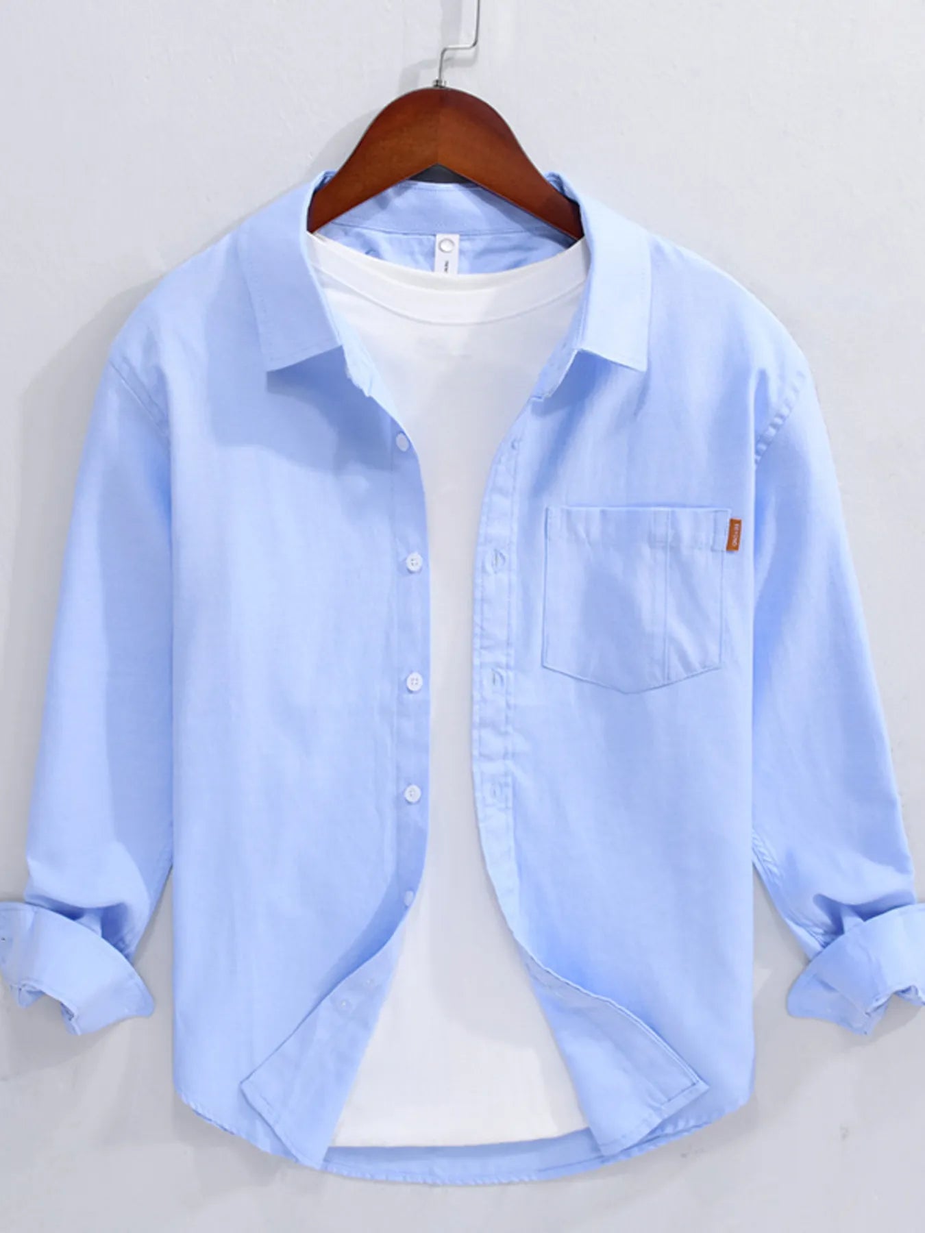 Men's Button Up Long Sleeve Shirt - cas7m