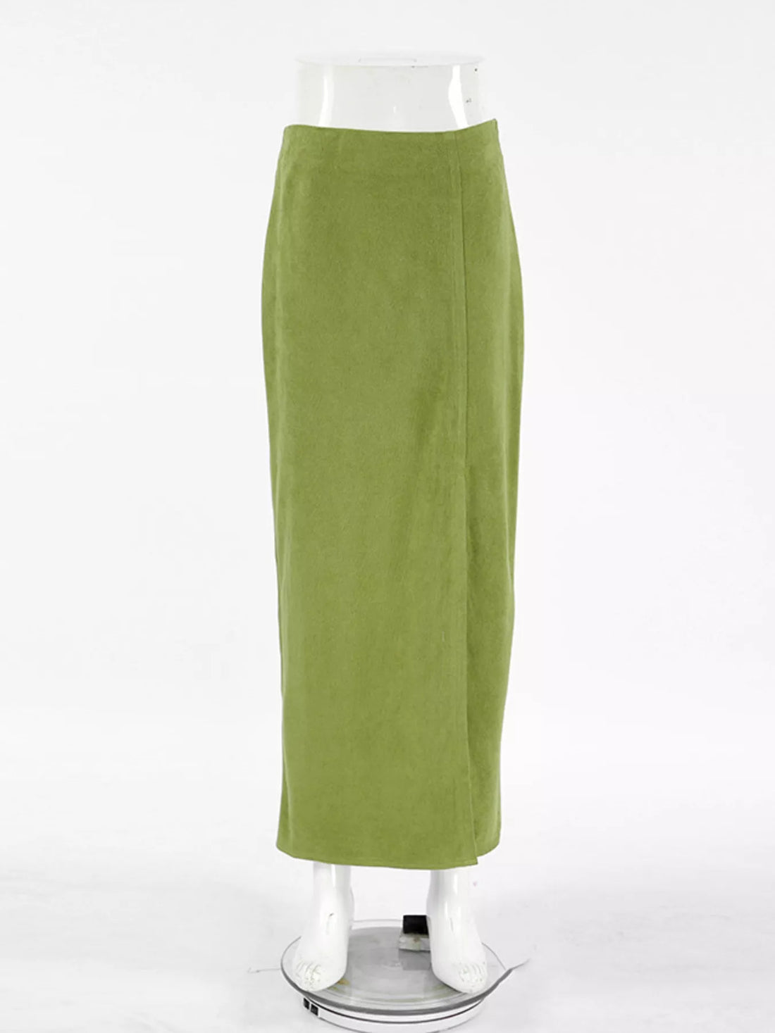 Solid Color Midi Skirt - cas7m