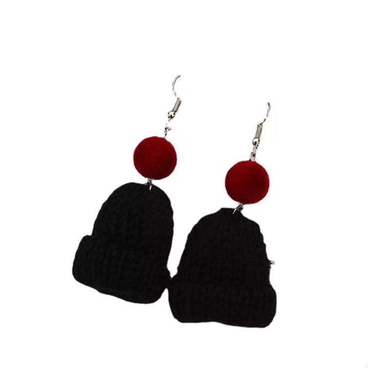 Christmas Knitted Beanie Earrings - cas7m