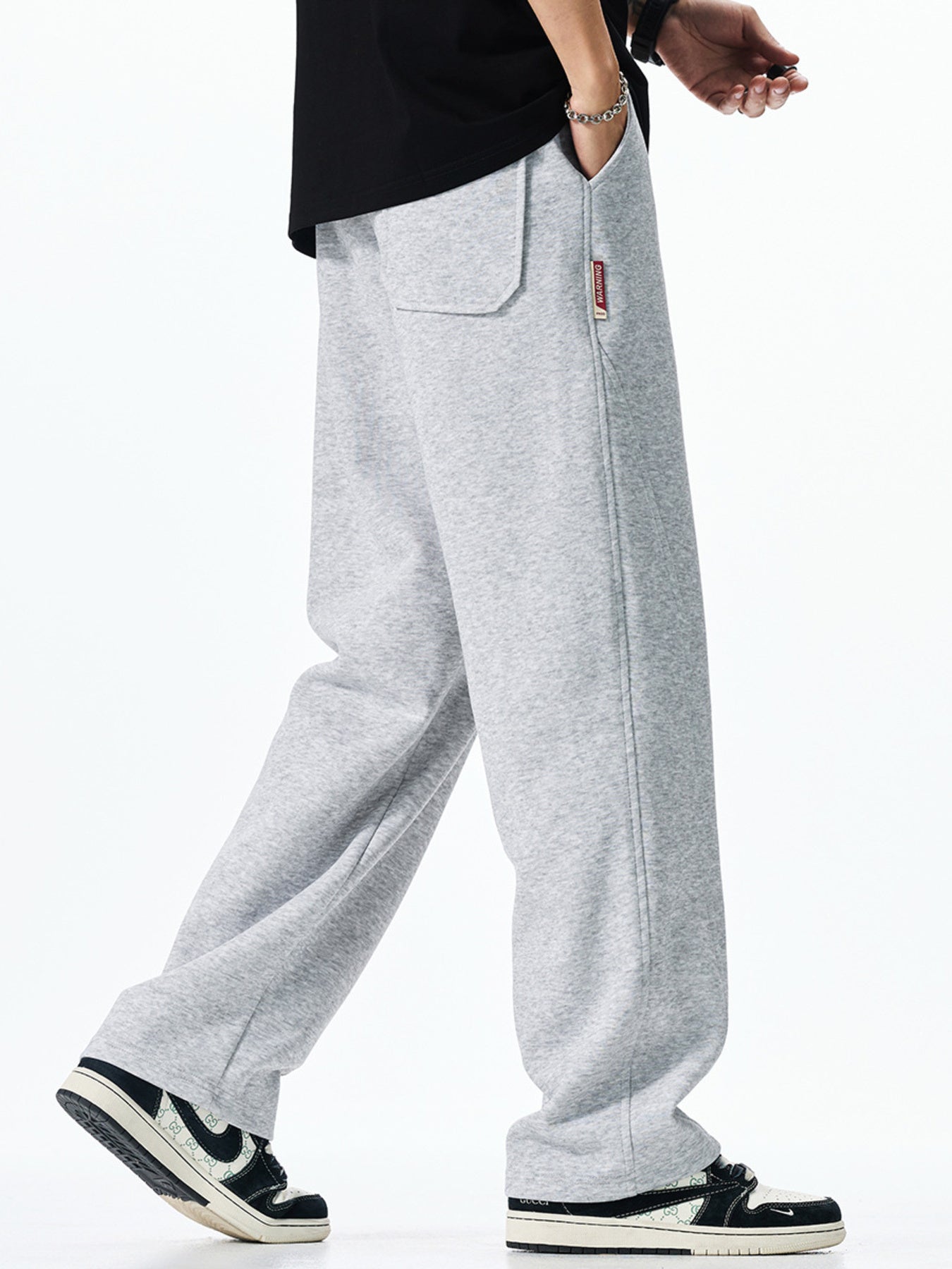 Men's Plus Size Casual Loose-Fit Drawstring Sweatpants - cas7m