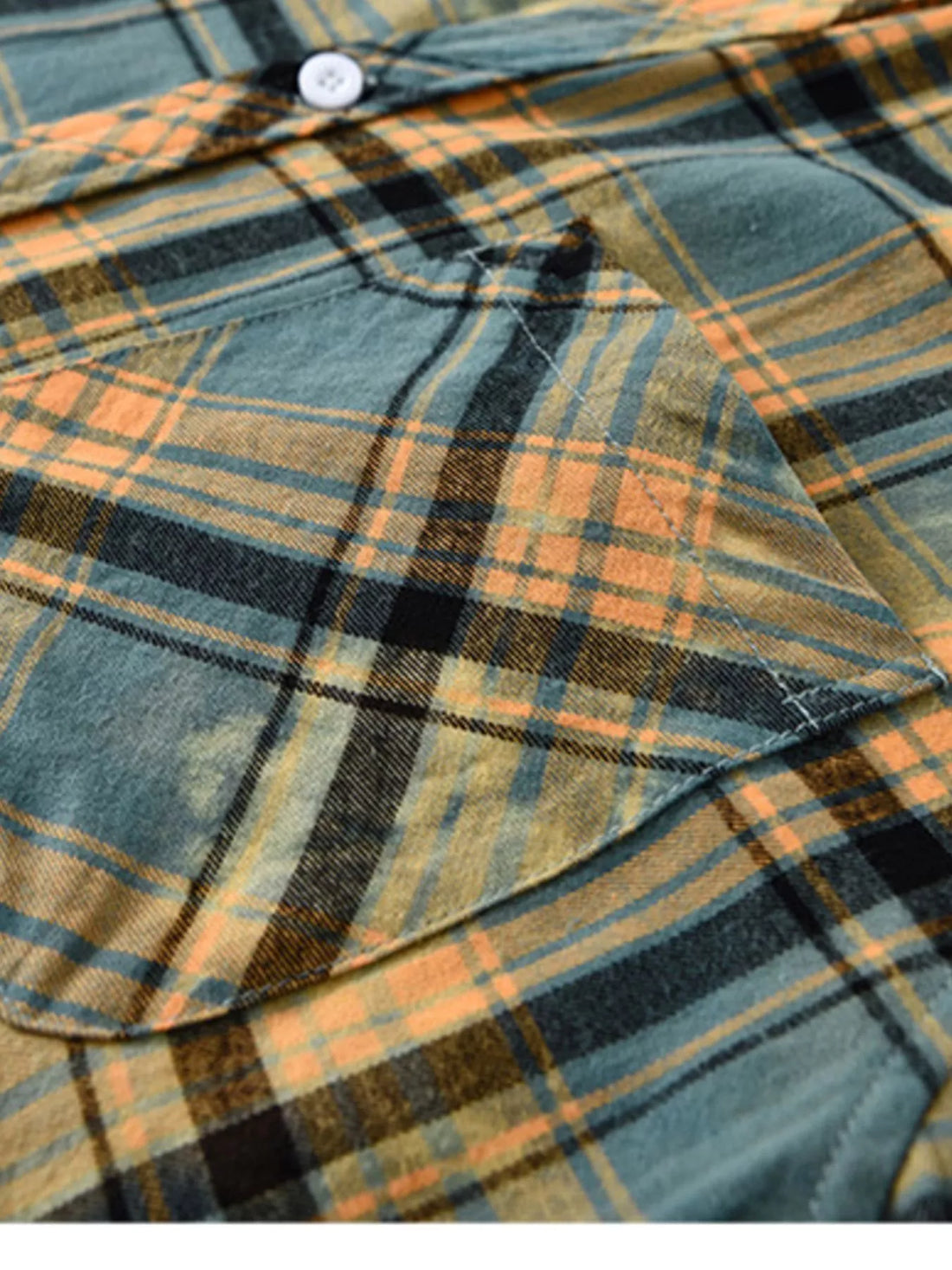Men's Plus Size Plaid Casual Long Sleeve Shirt - cas7m