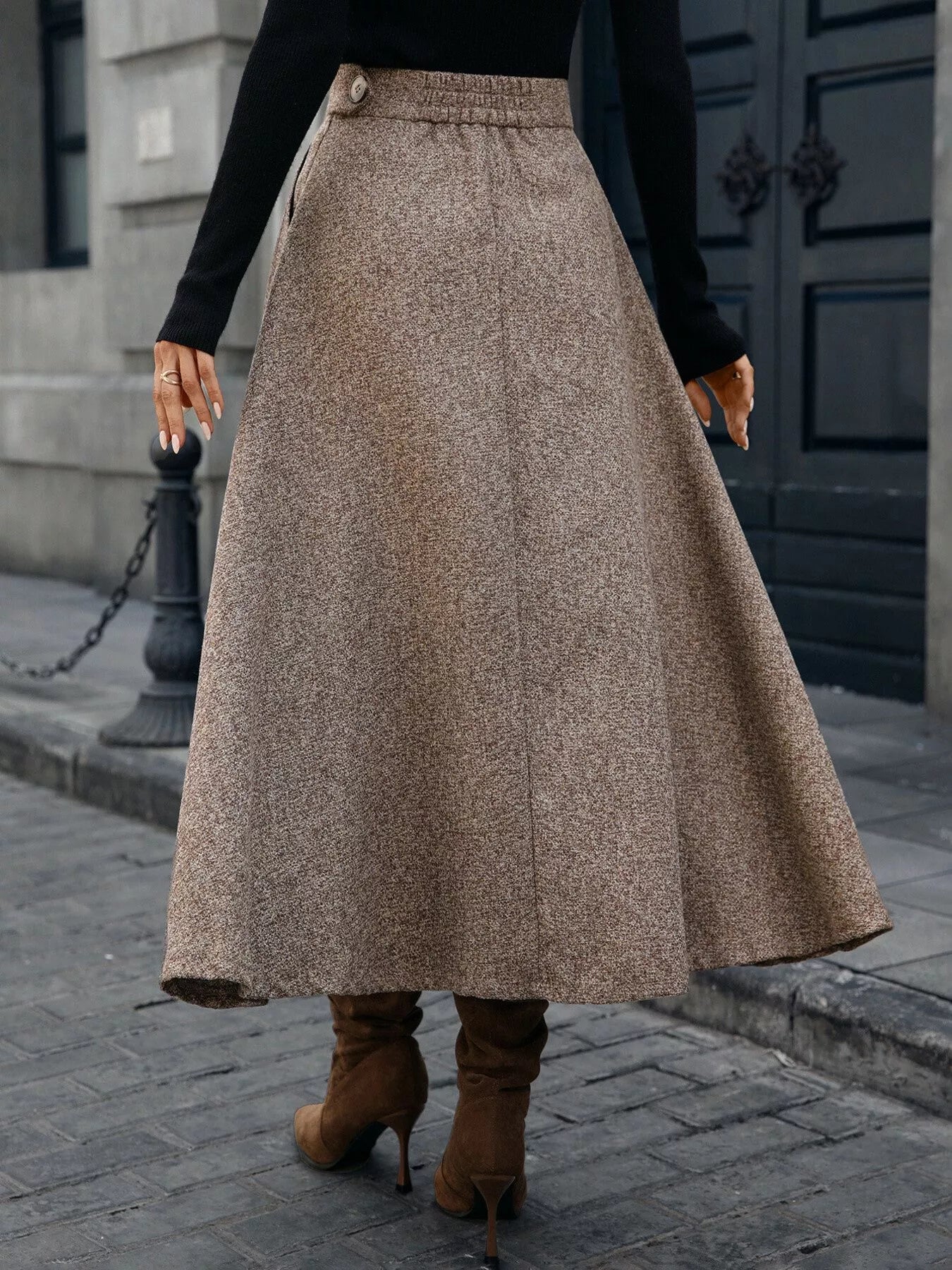A-Line Midi Skirt - cas7m