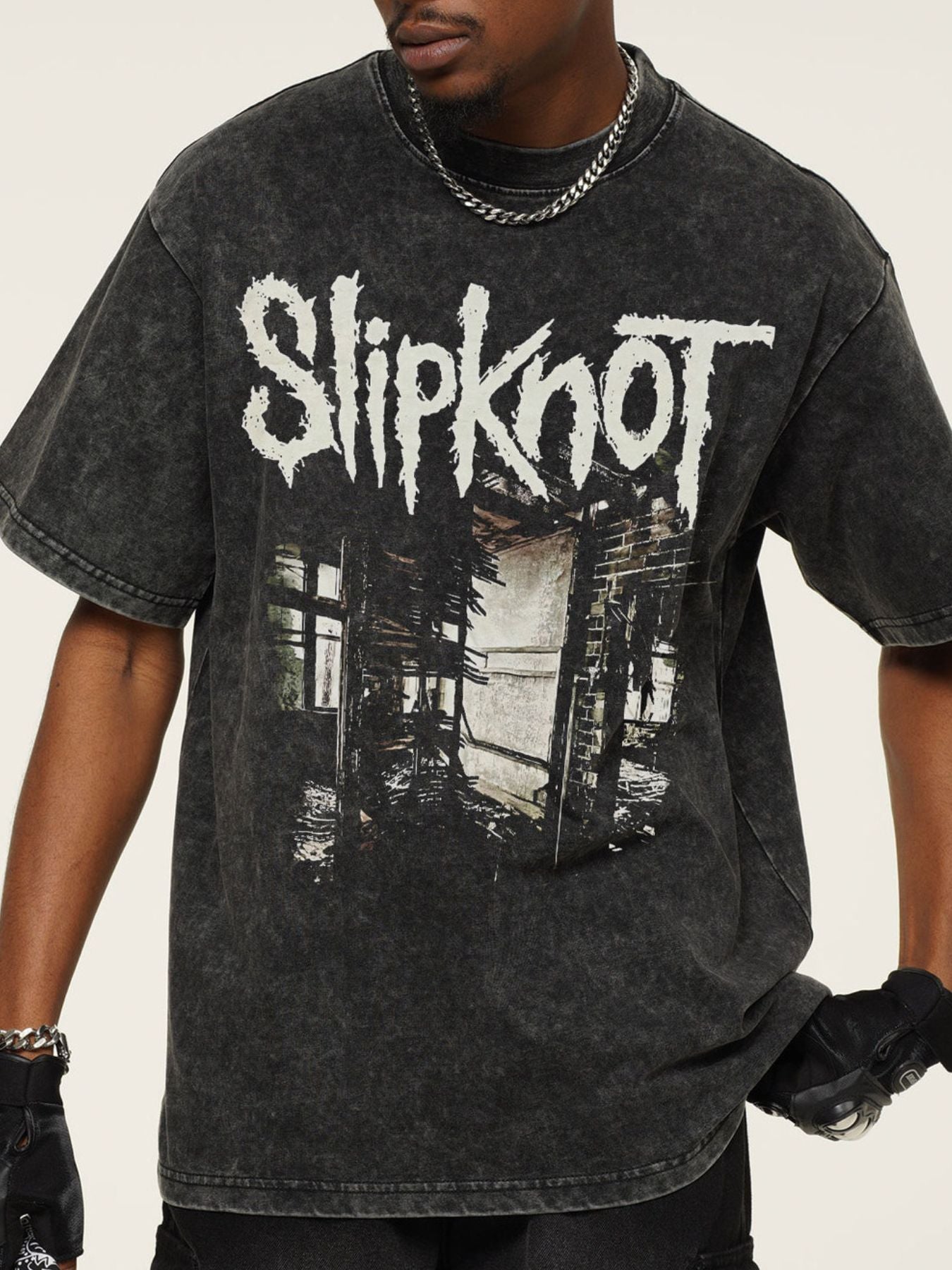 Men's Graphic Round Neck Short Sleeve T-Shirt - cas7m