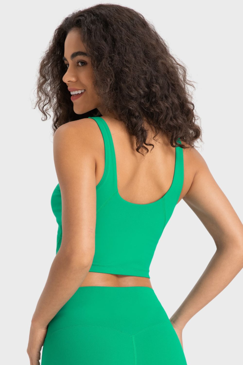 Millennia Deep V-Neck Crop Sports Bra - cas7m