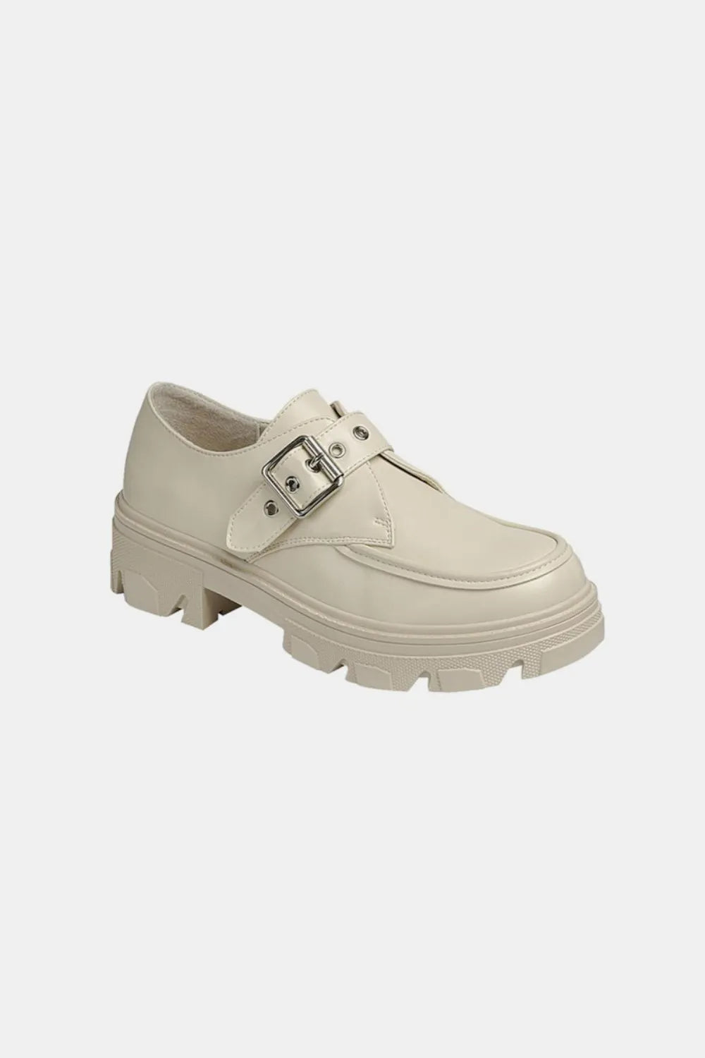Forever Link Buckled Platform Lug Sole Loafers - cas7m