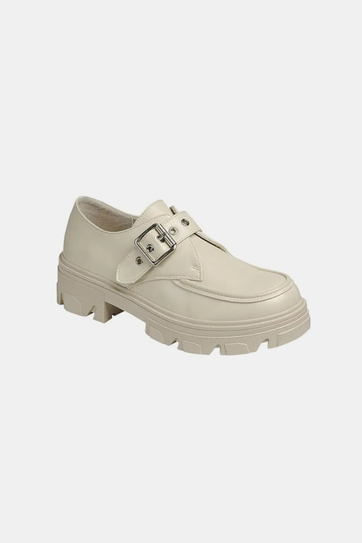 Forever Link Buckled Platform Lug Sole Loafers - cas7m