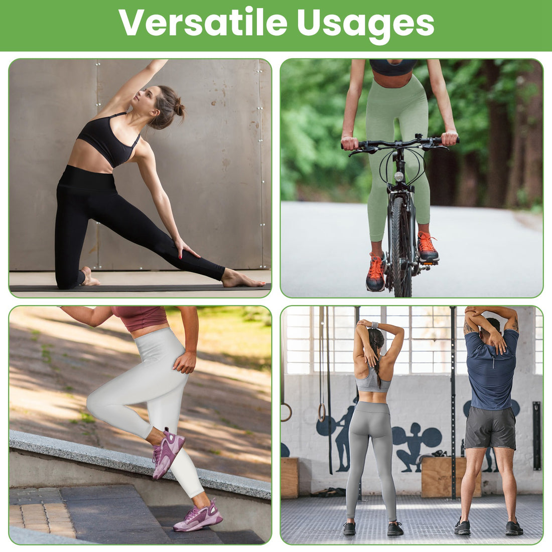 4 Sizes-5 Colors Option - 1Pc Women's High Waist Workout Leggings Tummy Control Compression Yoga Tight Pants Gym Pants Athletic Running Leggings With 25In Inseam No Front Seam - cas7m