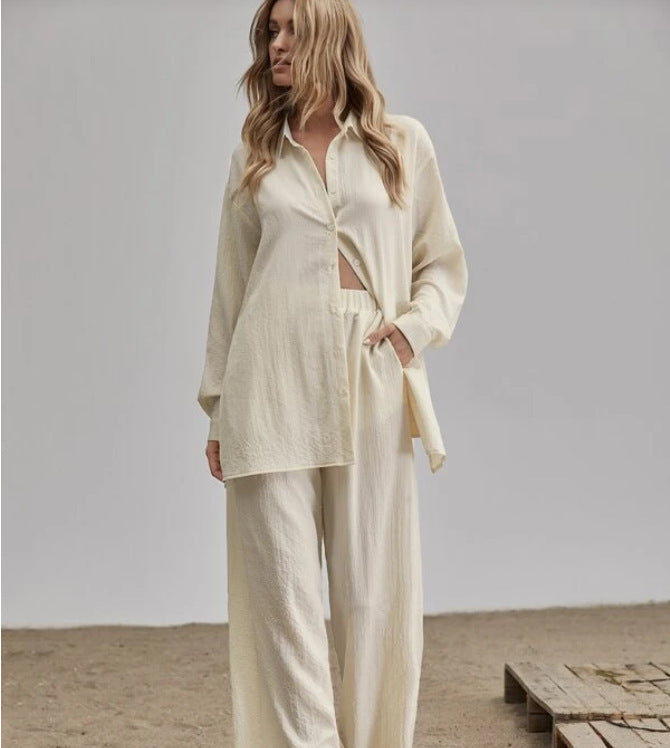 European And American Style Women Shirt Blouse And Pants - cas7m
