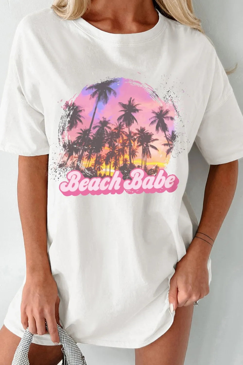 Graphic Round Neck Half Sleeve T-Shirt - cas7m