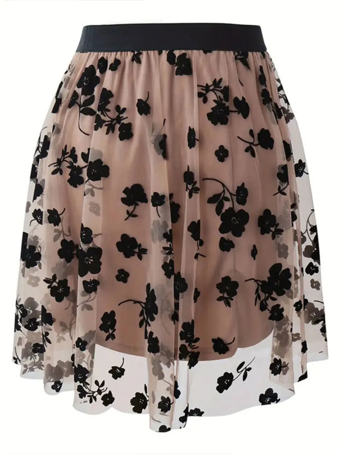 Floral Print High Waist Mini Skirt - cas7m