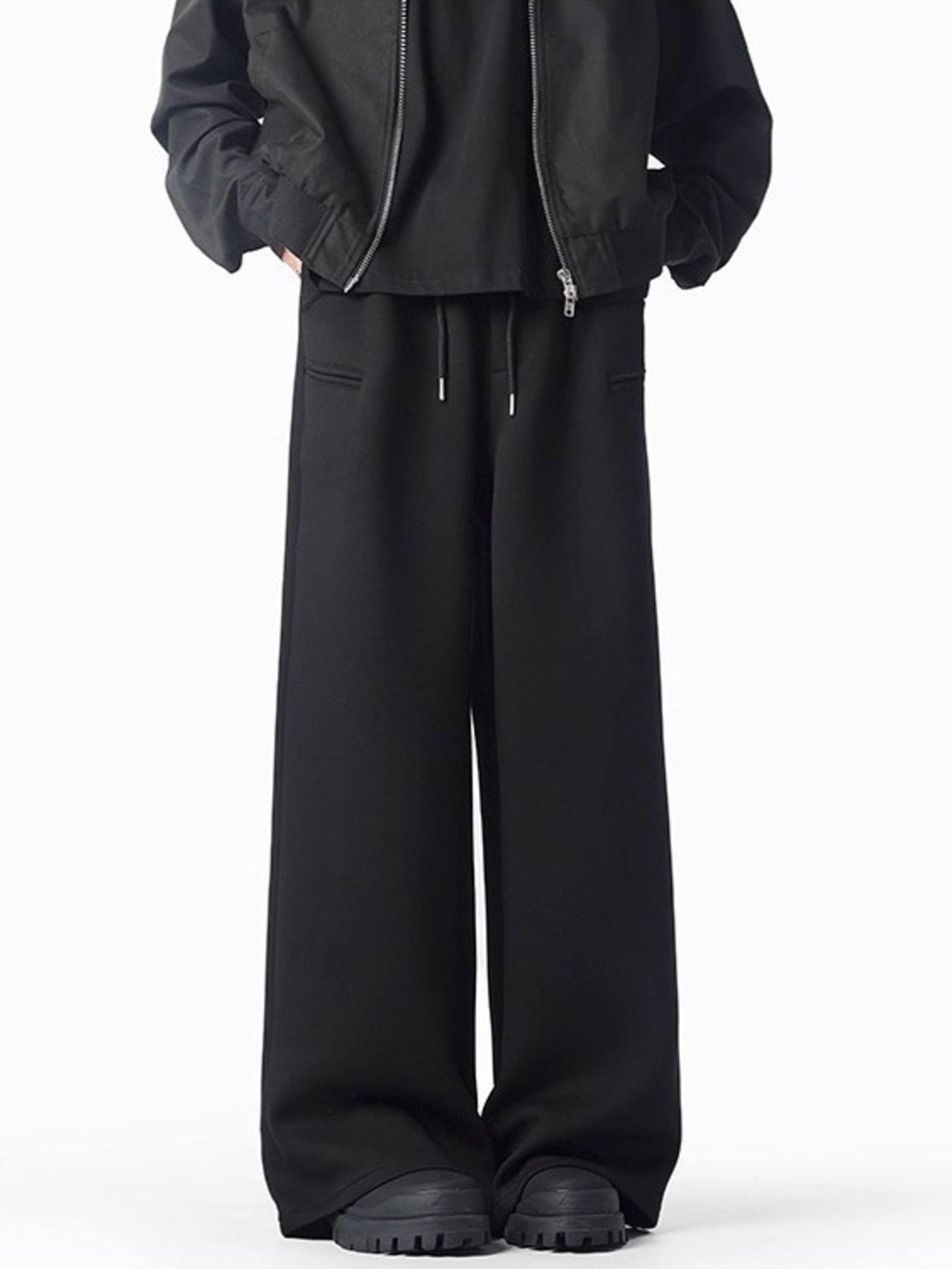 Men's Plus Size Casual Wide Leg Sweatpants - cas7m