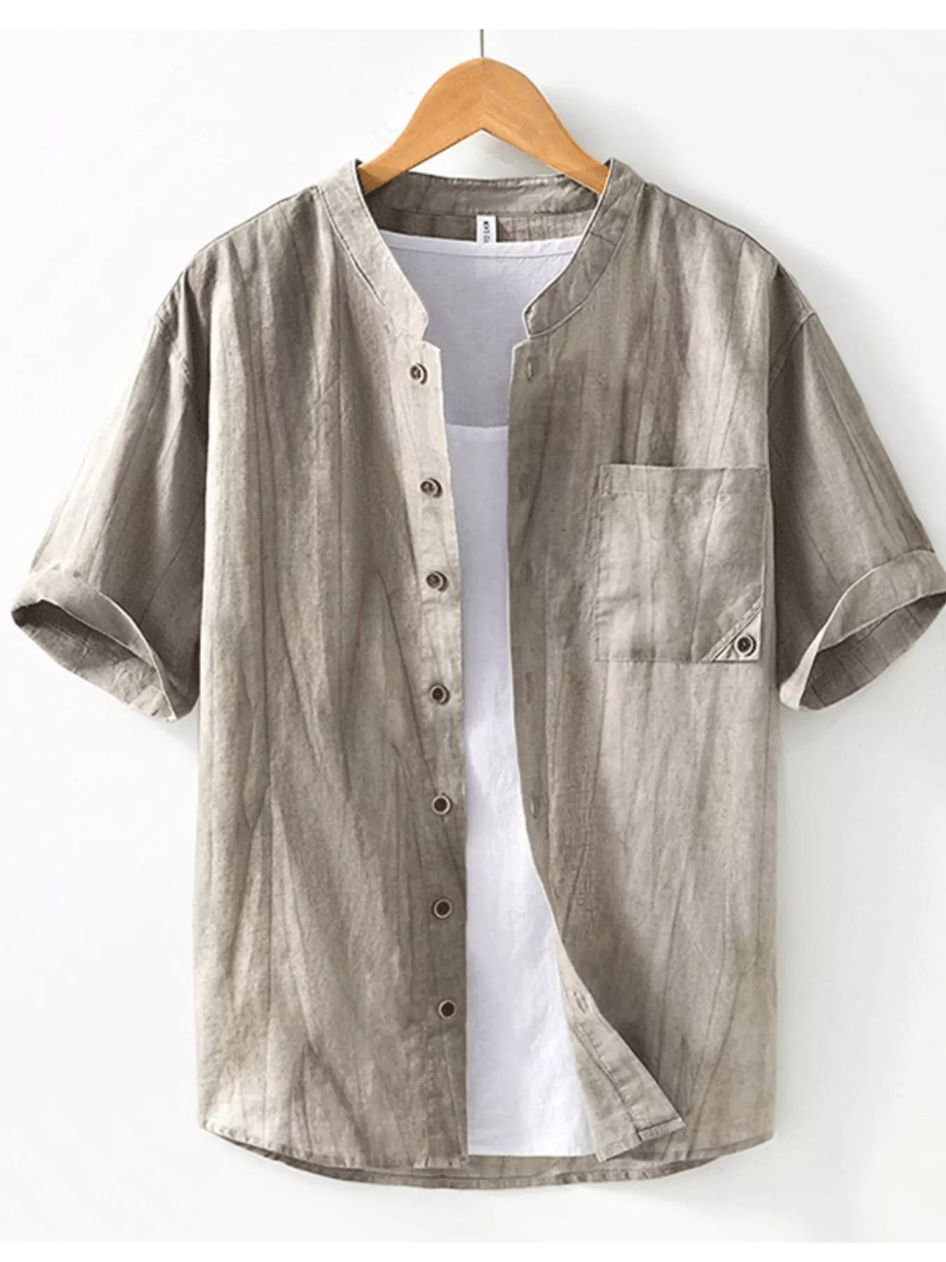 Men's Plus Size Casual Button Up Short Sleeve Shirt - cas7m