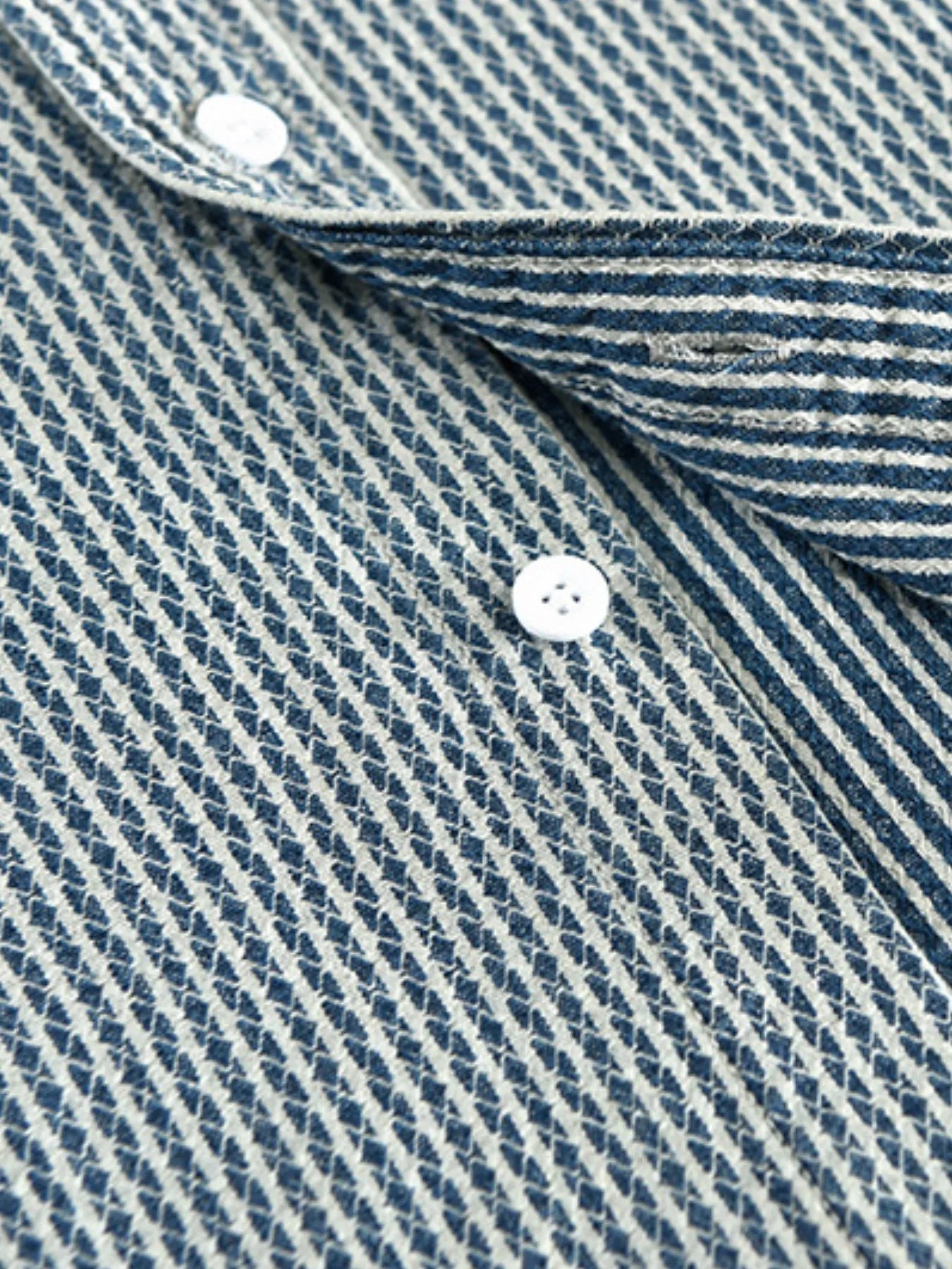 Men's Plus Size Button Up Long Sleeve Shirt - cas7m