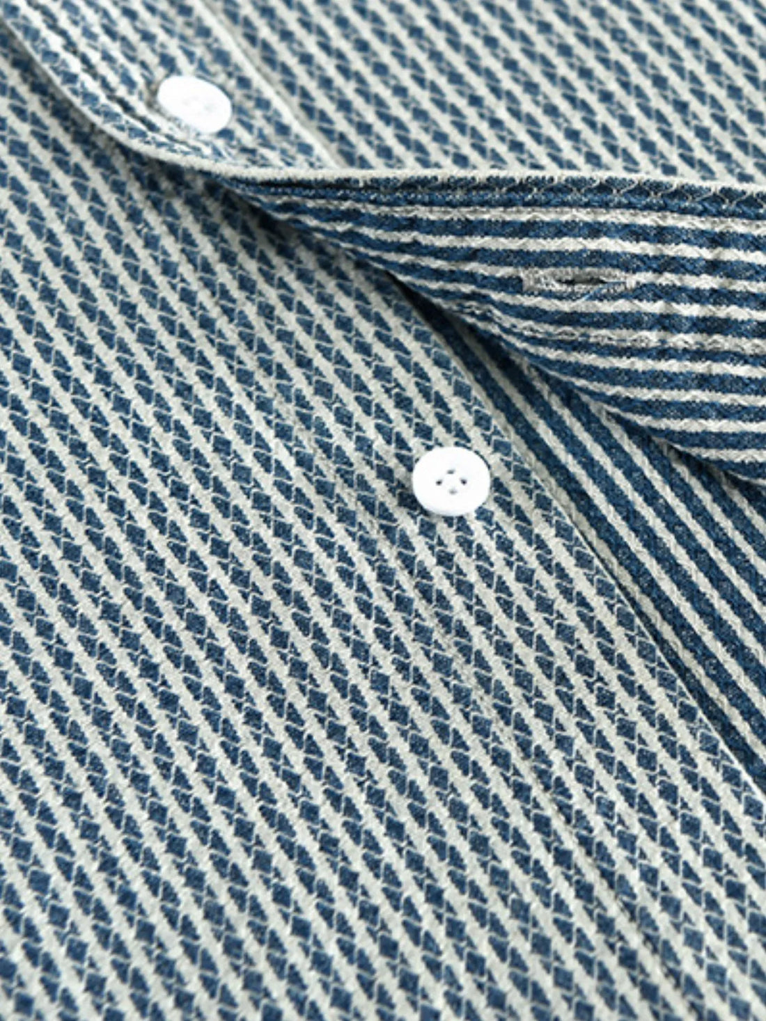 Men's Plus Size Button Up Long Sleeve Shirt - cas7m