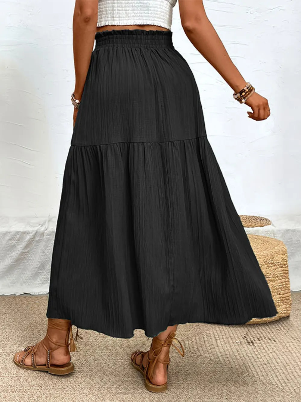 Frill Slit Skirt - cas7m