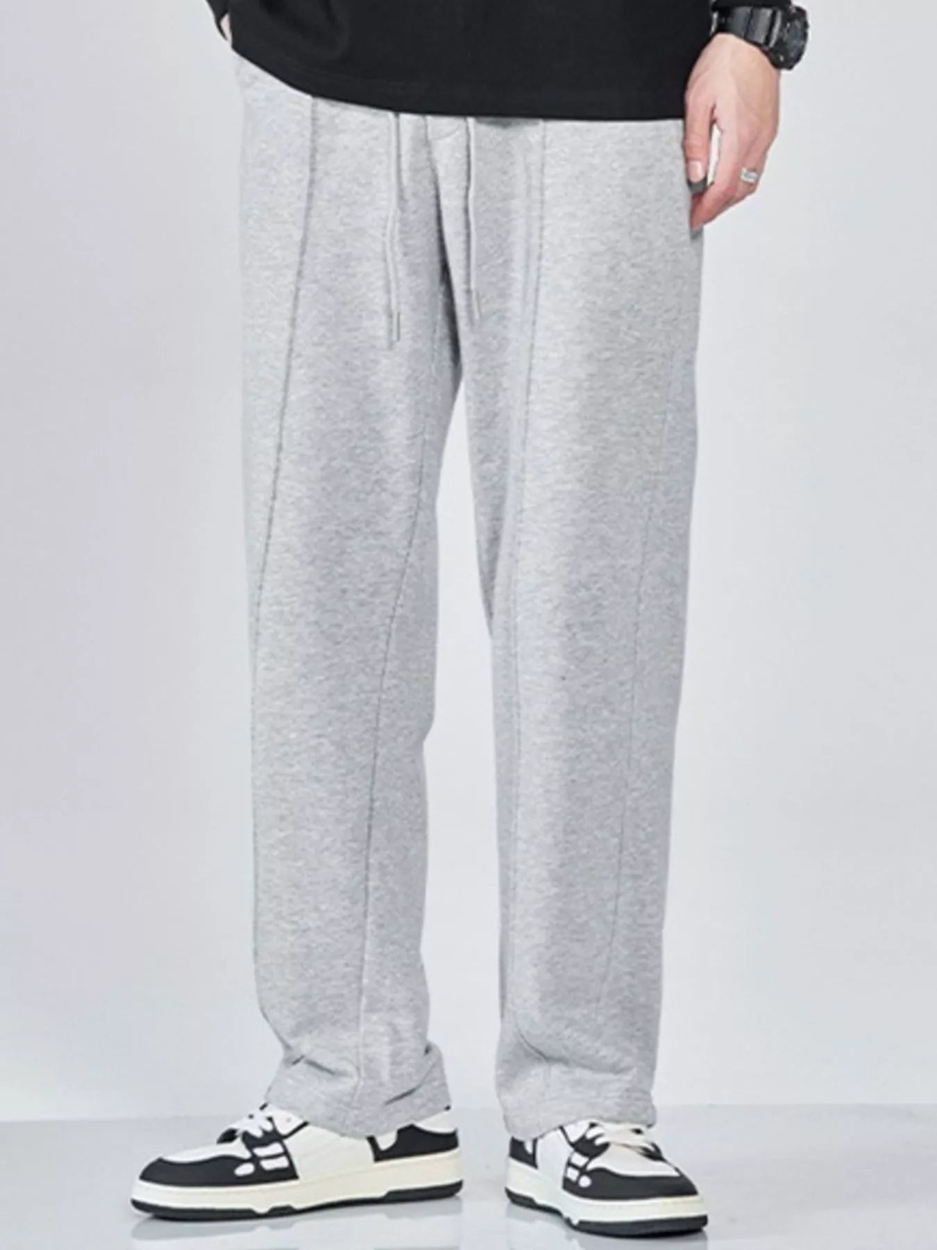 Men's Full Size Casual Drawstring Wide Leg Sweatpants Plus Size - cas7m