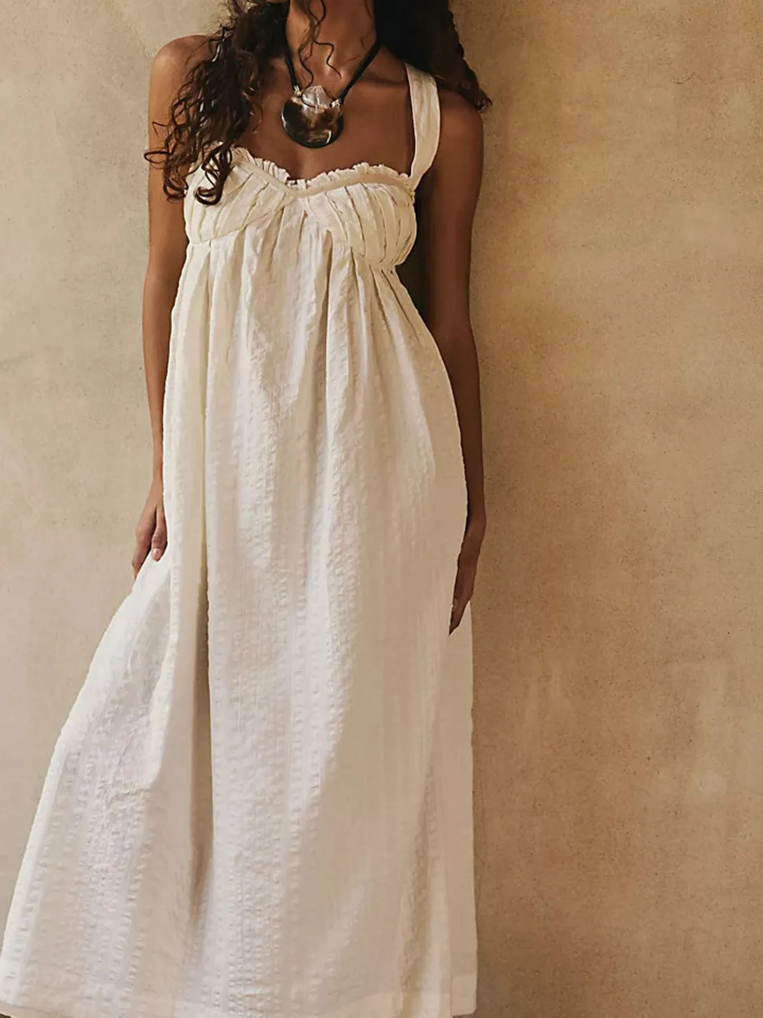 Sweetheart Neck Midi Dress - cas7m