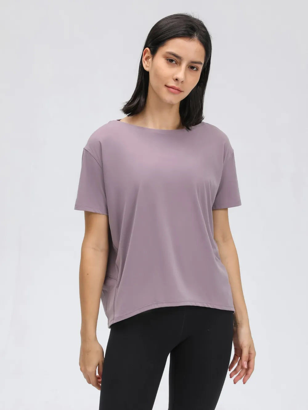 Millennia Round Neck Short Sleeve Active T-Shirt - cas7m