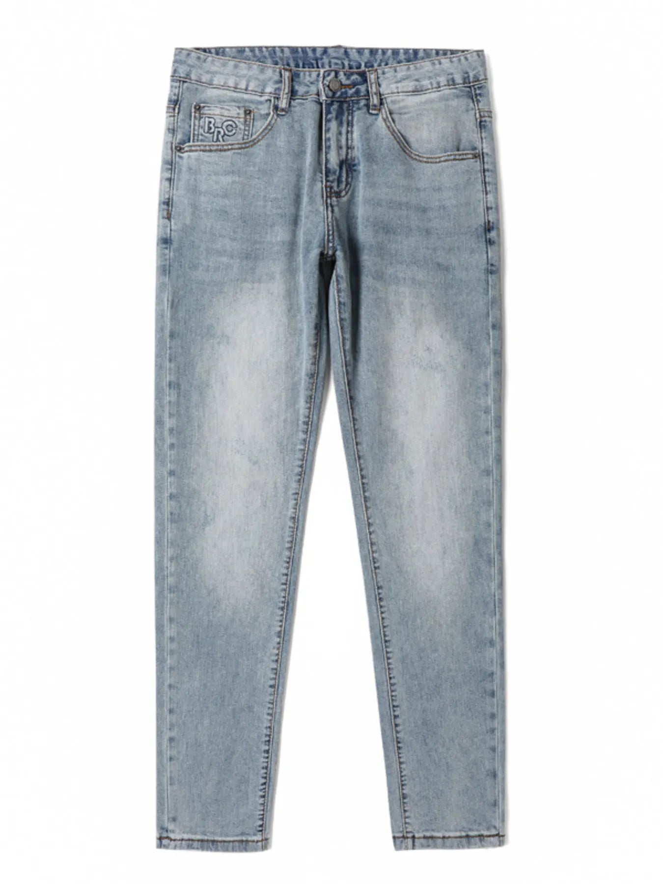 Men's Washed Stretch Slim-Fit Jeans - Cotton Blend - cas7m
