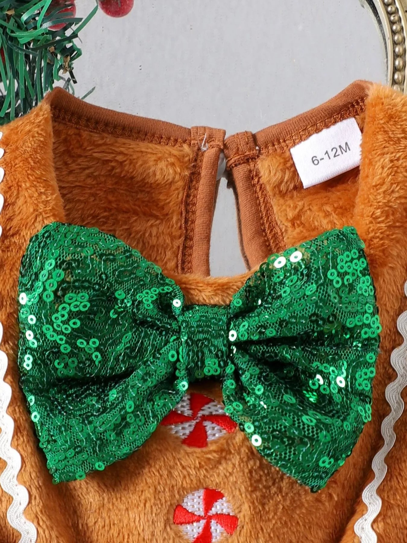 Children's Christmas Lace Detail Dress - cas7m